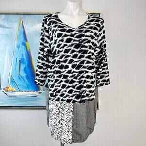 A Vintage Past With A Funky Future Emily Kniesly Dress/Tunic Mixed Media XL